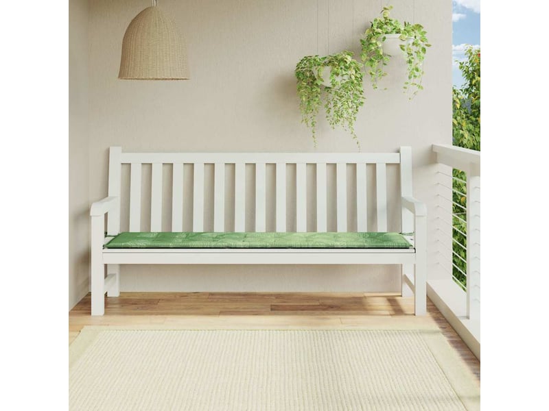  Coussin de banc de jardin, coussin d'assise motif de feuilles 200x50x3 cm tissu cf52762  - Conforama B