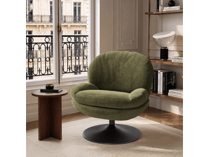Fauteuil fixe pivotant PREMIUM INTERIORS APF25VBVV Tissu vert vendu A l'unité
