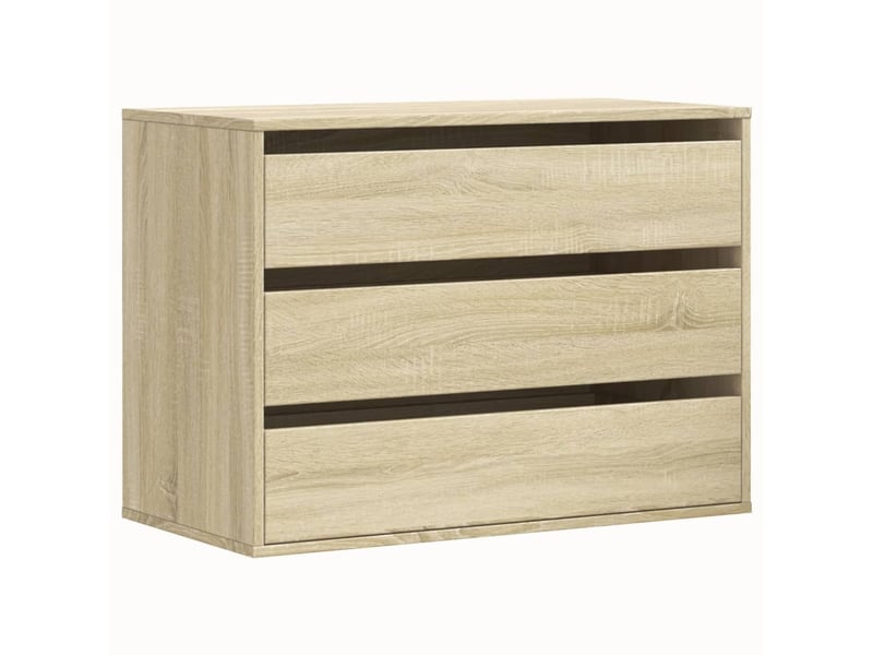  Commode chambre adulte, commode d'angle chêne sonoma 80x41x58 cm bois d'ingénierie  - Conforama A