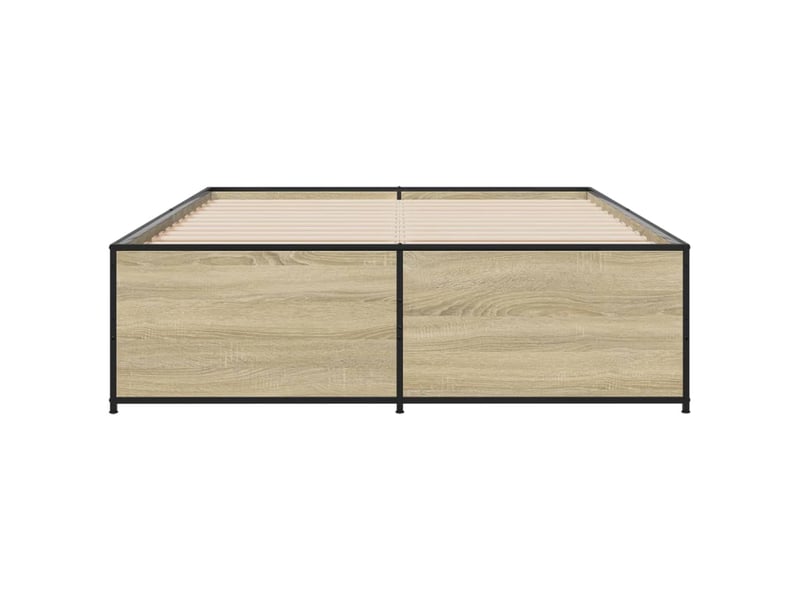  Lit double- lit adulte -  cadre de lit sans matelas chêne sonoma 120x200 cm  - Conforama C