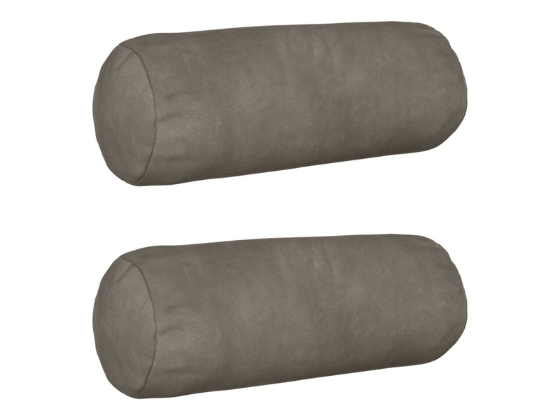  Lot de 2 coussins avec oreiller, coussins décoratifs heerlen gris clair velours cf50472  - Conforama A