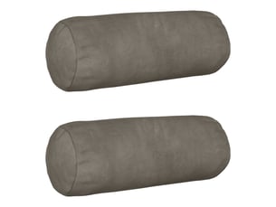 Lot de 2 coussins avec oreiller, coussins décoratifs heerlen gris clair velours cf50472