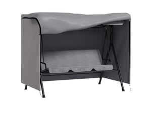 Housse de protection pour balançoire de jardin 205 x 124 x 164 cm grise, polyester oxford imperméable