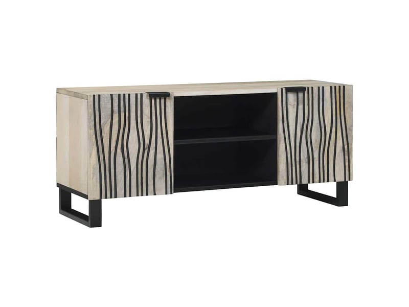 Meuble tv - unites tv 105 x 33 x 46 cm blanc bois d'ingénierie - Conforama B