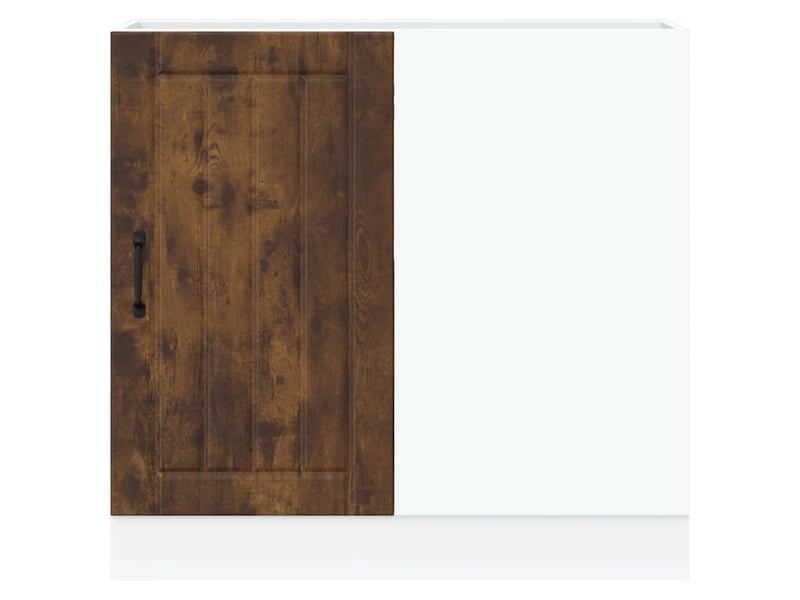 Meuble de rangement, meuble bas de cuisine chêne fumé bois d'ingénierie - Conforama D