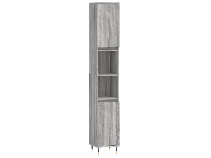 Ensemble de meubles de salle de bain 3 pcs sonoma gris cf63816  - Conforama C