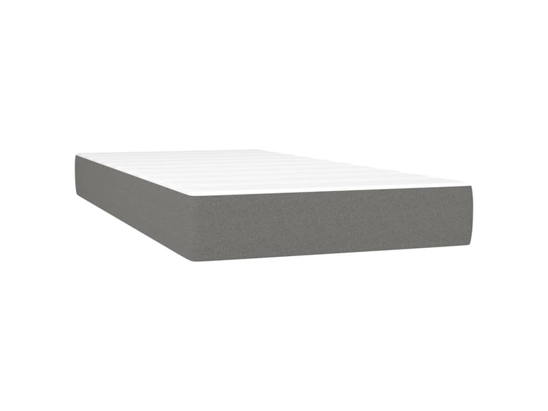  Lit simple, sommier à lattes de lit avec matelas gris foncé 100x200cm tissu shl24873  - Conforama E