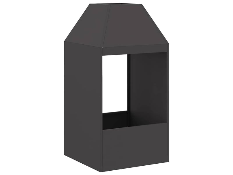  Brasero exterieur, foyer camping noir 50x50x100 cm acier patiné shl55496  - Conforama E