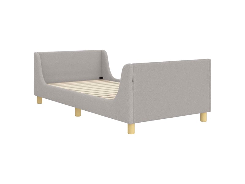  Cadre de lit pour enfants - lit jeune avec tête de lit gris clair 90x190 cm  - Conforama A
