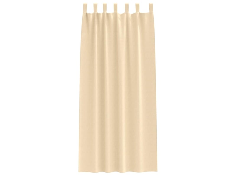 Lot de 2 rideaux occultants, rideaux black-out avec anneaux crème 245 x 140 cm cf44631 - Conforama D