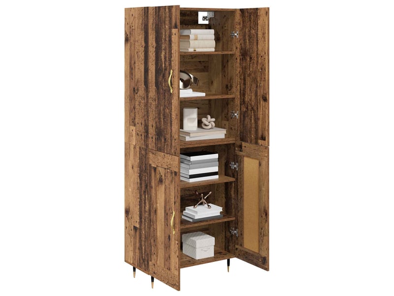  Buffet - haut armoire bois ancien 69,5 x 34 x 180 cm bois d'ingénierie  - Conforama C