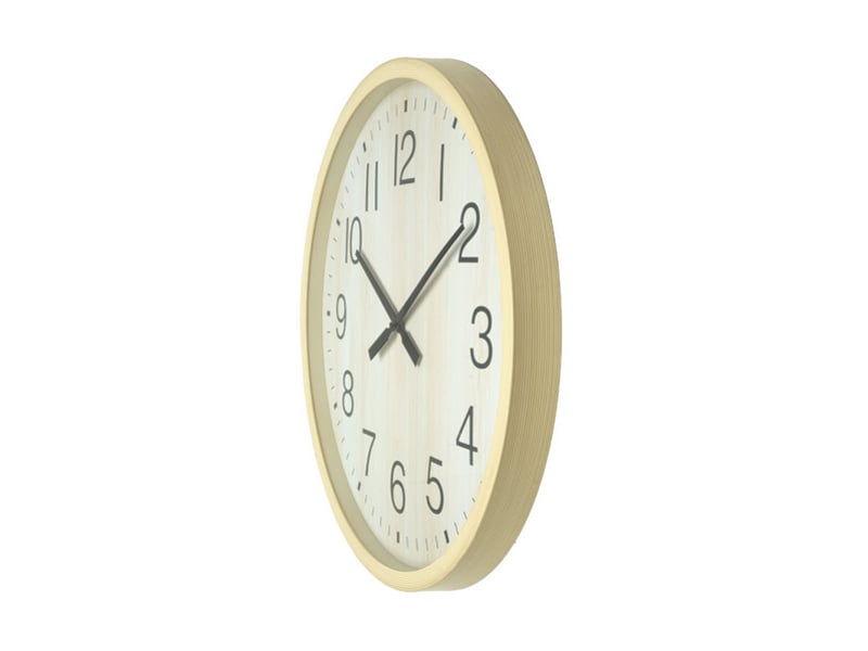  Horloge murale fabrilamp manilva 55 x 55 cm hêtre mouvement continu 220115585 - Conforama C
