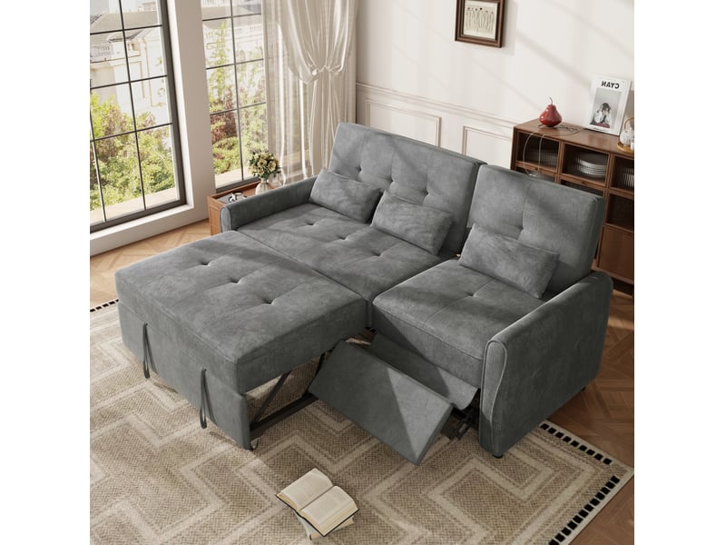 Canapé convertible 3 places coulissant dossier 3 positions homvra - Conforama B
