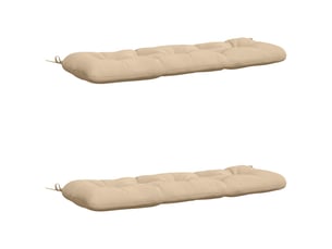Lot de 2 coussins de banc, coussins d'assise vianen 100 % polyester crème cf57649