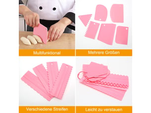 12 pièces lisseur gâteaux, grattoir gateau patisserie réglable, spatule à gâteau et coupe pate en plusieurs tailles pour outils de cuisson diy