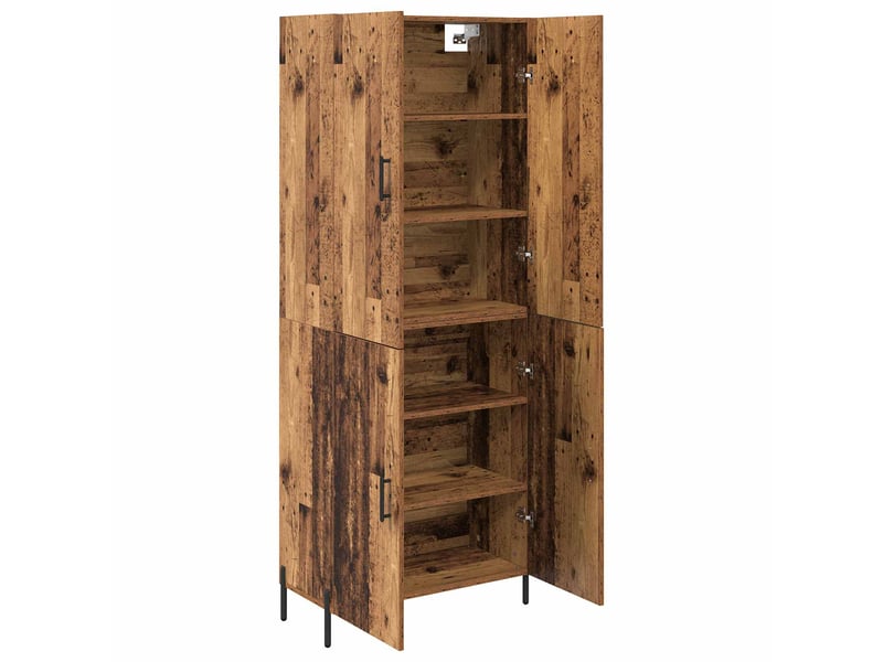 Buffet - haut armoire bois ancien 69,5 x 34 x 180 cm bois d'ingénierie - Conforama E