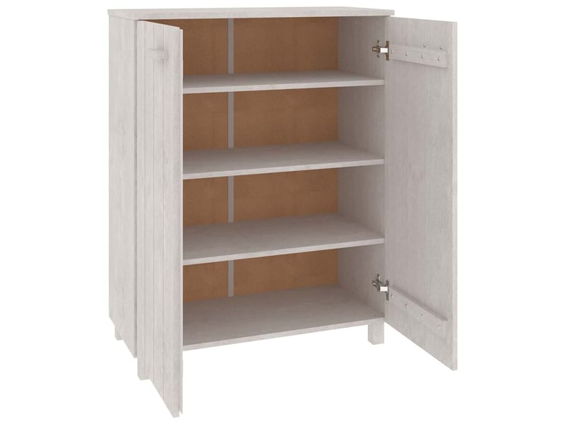  Meuble à chaussure, armoire à chaussures hamar blanc 85x40x108 cm bois de pin  - Conforama E