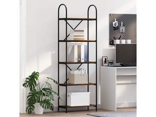 Étagère 5 niveaux, étagère de rangement 60x30x183 cm bois d'ingénierie chêne fumé shl8298