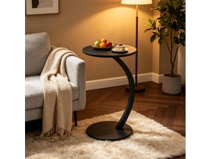 Table basse rond(e) coloris noir BEAUNIV - 40 cmx40 cm