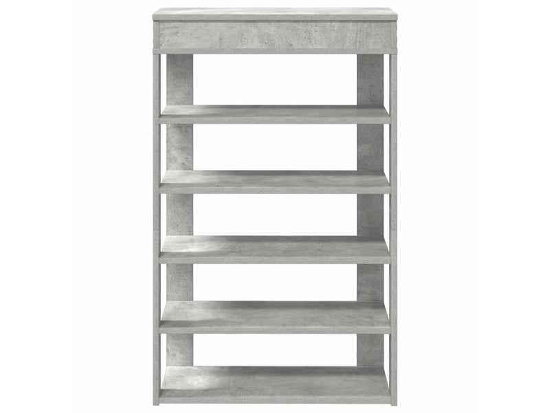  Meuble à chaussures, étagère à chaussures gris béton 60x30x98 cm bois d'ingénierie  - Conforama D