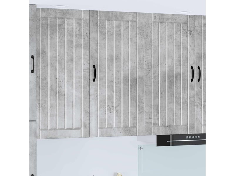  Meuble mural de cuisine, armoire de cuisine gris béton 50x31x100cm shl9492  - Conforama B