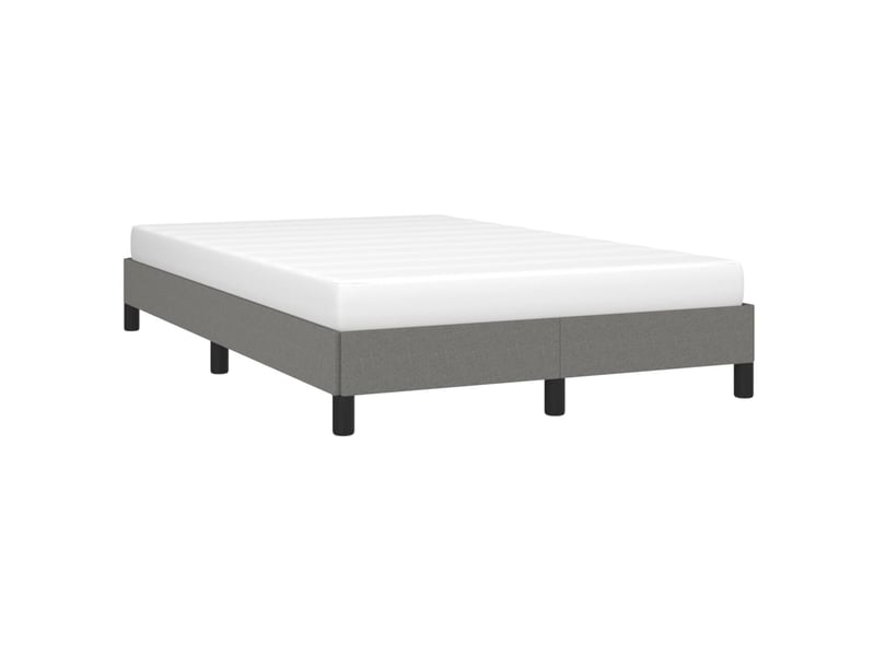  Lit double- lit adulte -  cadre de lit sans matelas gris foncé 120x190 cm tissu  - Conforama C