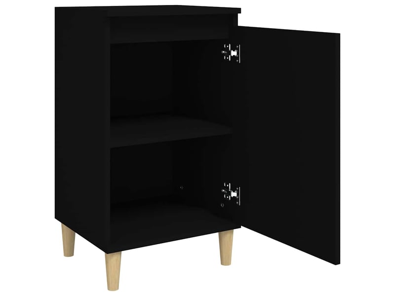  Lot de 2 tables de chevet - cabinet de chevet - table de nuit noir 40x35x70 cm bois d'ingénierie  - Conforama E