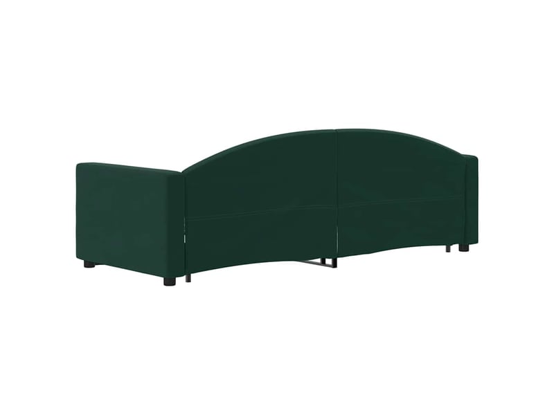 Lit simple- lit adulte - lit de jour avec gigogne sans matelas vert foncé 80x200 cm - Conforama D