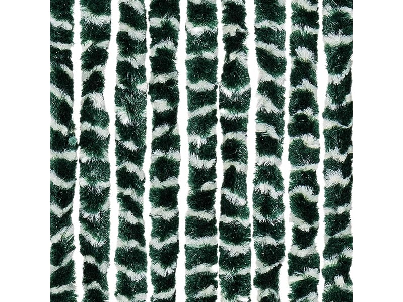  Rideau anti-mouches, moustiquaire vert et blanc 118x220 cm chenille cf43586  - Conforama E