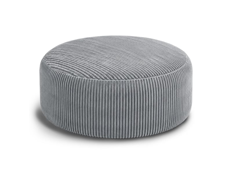  Fauteuil simple - 143x55cm - fauteuil pouf géant poire en mousse mémoire et tissu corduroy doux - gris  - Conforama A