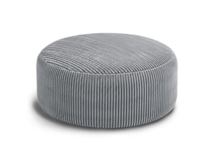 Fauteuil simple - 143x55cm - fauteuil pouf géant poire en mousse mémoire et tissu corduroy doux - gris