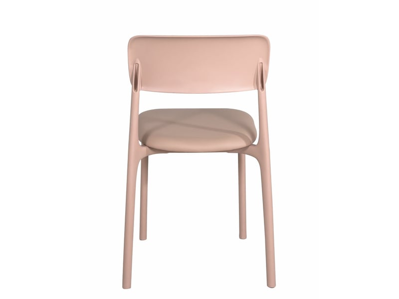  Lot de 2 chaises de cuisine rim roses avec assise rembourrée en simili cuir  - Conforama D