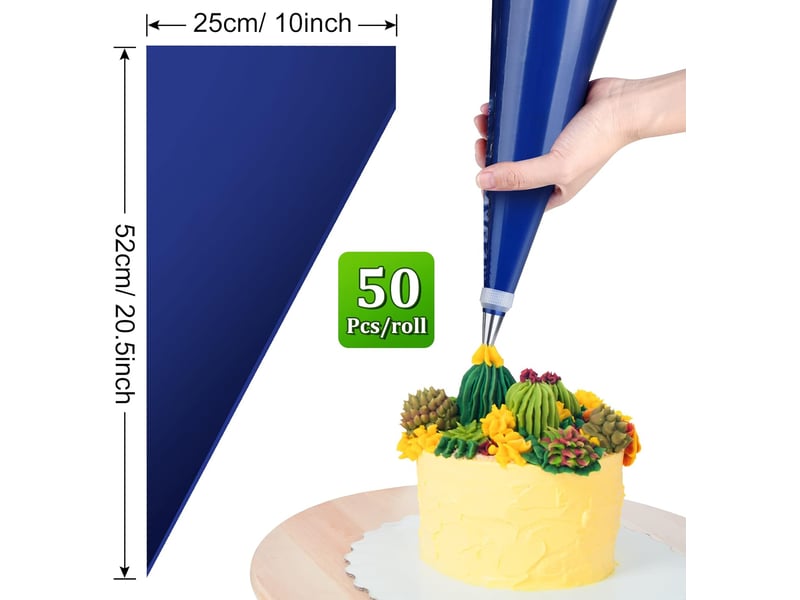  Lot de 50 poches à douille jetables extra larges épaissir 53,3 cm poches à pâtisserie glaçage poches à douille pour biscuits, cupcakes, desserts, gâ  - Conforama B