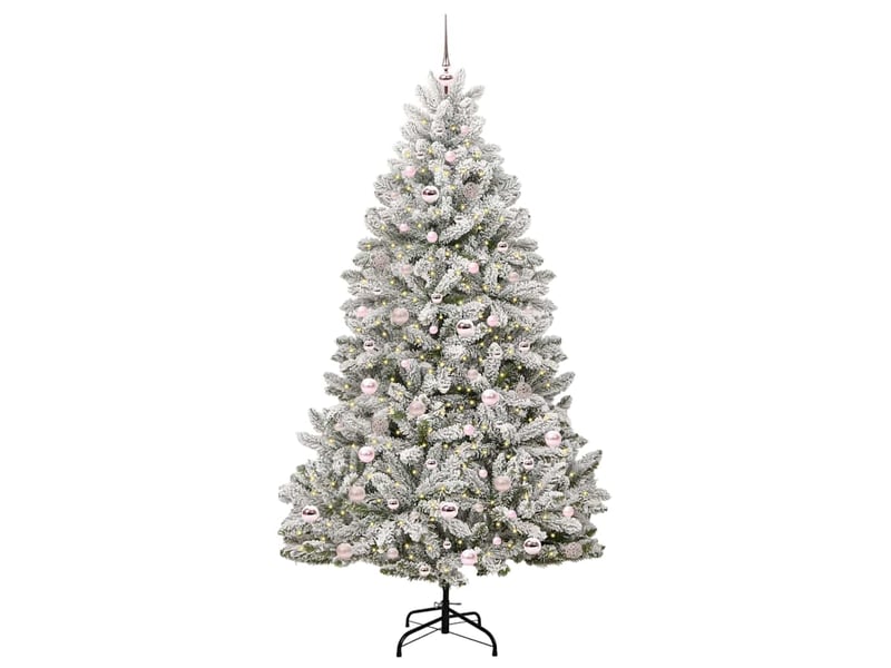  Sapin de noël - arbre de noël artificiel 210 cm 300 led blanc chaud  - Conforama C