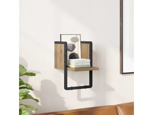 Étagère flottante, étagère suspendue montage mural chêne artisan 20 x 25 x 30 cm cf42467