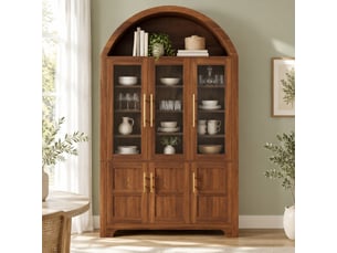 Buffet 6 porte(s)  0 tiroir(s) <strong>BEAOK</strong> <strong></strong> - 110 cm coloris bois foncé 