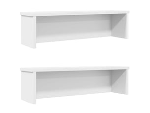 Lot de 2 étagères de cuisine empilables, étagères de rangement blanc 60x15x16 cm cf42794