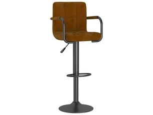 Tabouret de bar, chaise de bar marron velours shl34270