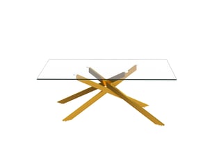 Table basse moderne en verre trempé, métal doré, 120×60×46 cm, rectangulaire, design luxueux