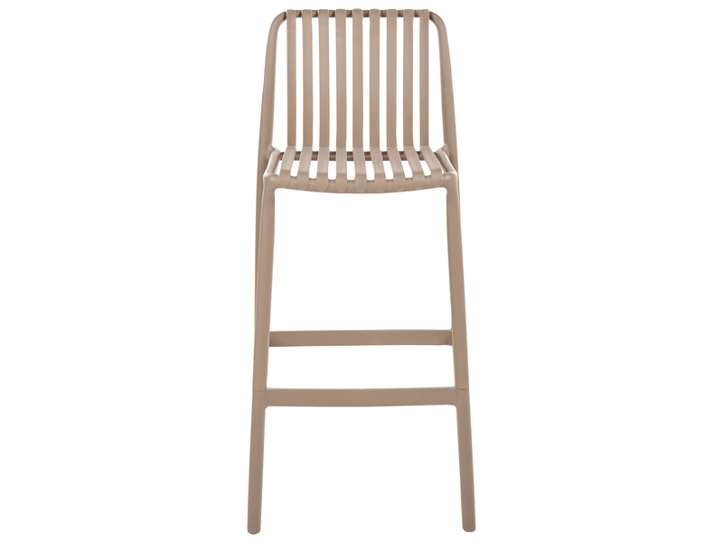  Lot de 2 chaises de bar ariccia matière synthétique marron clair  - Conforama E