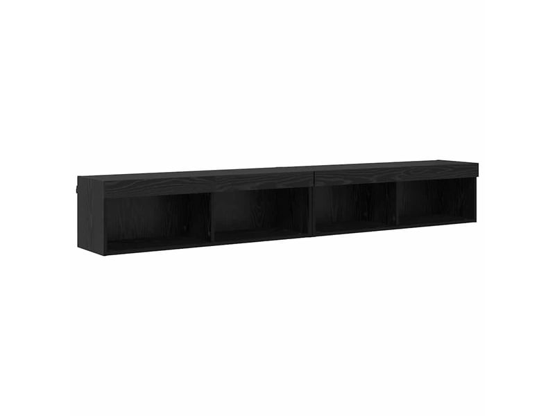  Ensemble meuble tv - banc tv - meuble de rangement 2 pcs chêne noir bois d'ingénierie  - Conforama A
