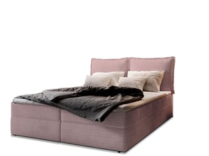 Lit avec rangement 160x200 cm <strong>MASSENO</strong> <strong></strong> coloris rose