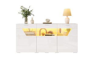 Buffet 3 porte(s) MAISENTIEL - 160 cm coloris blanc