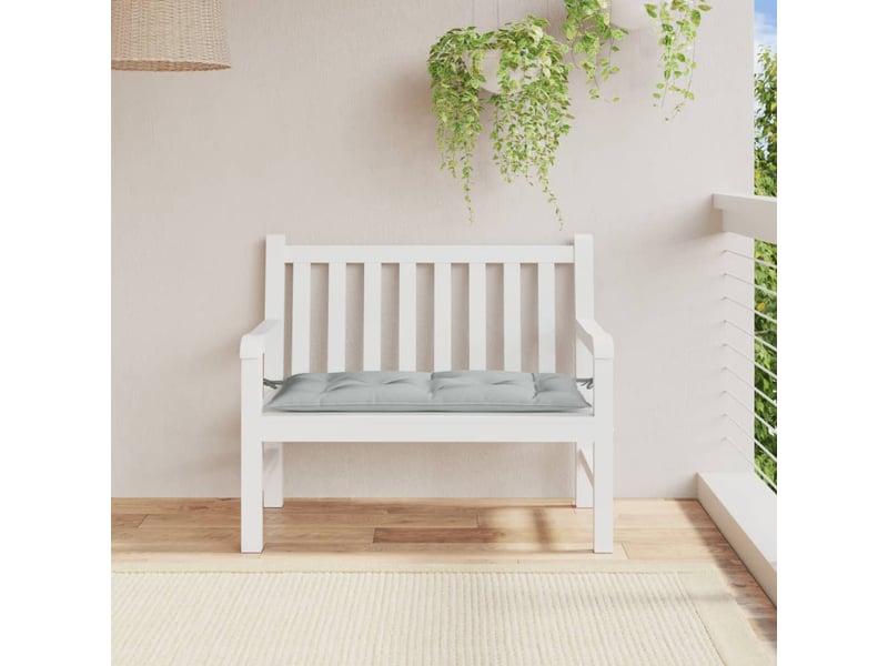  Coussin de banc de jardin, coussin d'assise gris clair mélangé 100x50x7 cm tissu cf52733  - Conforama C