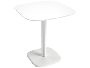 Table à manger pour 4 personne table de cuisine carrée style moderne avec plateau aspect bois, blanc, 70 x 70 cm