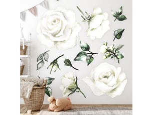 Sticker mural - fleurs et feuilles éclatantes100x172 cm