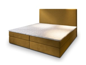 Lit avec rangement 180x200 cm <strong>MASSENO</strong>  <strong></strong> coloris jaune