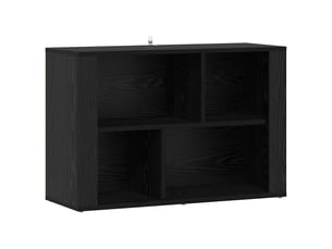 Buffet - bahut - meuble de rangement chêne noir 80 x 30 x 53 cm bois d'ingénierie