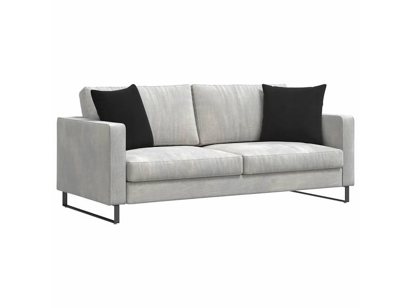  Lot de 2 coussins de canapé, coussins décoratifs noir 45 x 45 cm cf59136  - Conforama C
