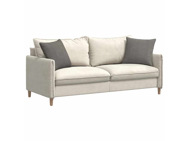 Lot de 2 coussins de canapé, coussins décoratifs gris clair 45 x 45 cm cf59064 - Conforama C